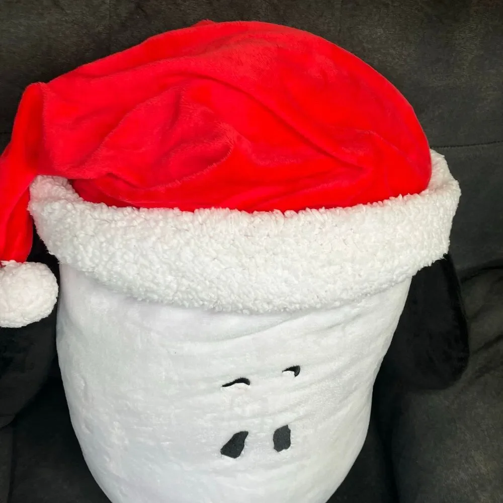 Christmas Peanuts 18” Tall Snoopy With Santa Hat Large Plush Rare HTF